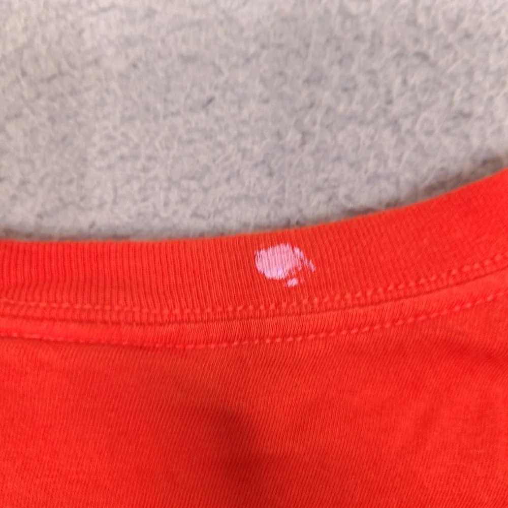 The North Face T-Shirt Mens Small Orange Circular Design Long Sleeve Graphic‎